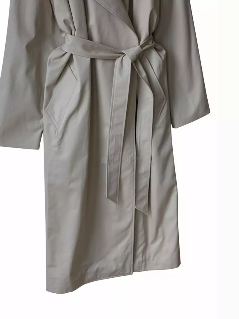 Paper Moon - Korean Women Fashion - #womensfashion - Padded Shoulder Trench Coat - 11