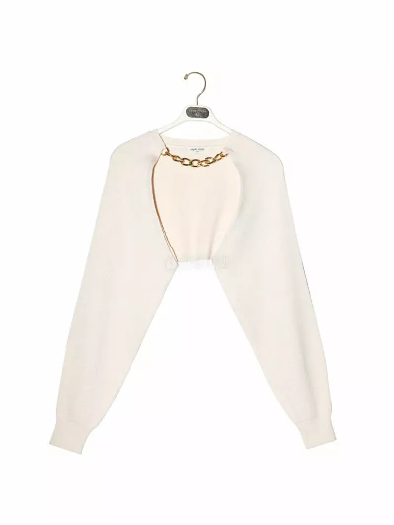 Paper Moon - Korean Women Fashion - #womensfashion - Gold Chain Detail Cardigan - 10