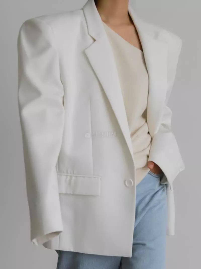 Paper Moon - Korean Women Fashion - #womensfashion - Square Sholder Twilol Jacket - 3