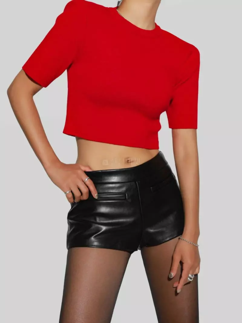 Paper Moon - Korean Women Fashion - #womensfashion - Pad Shoulder Knit Top - 9