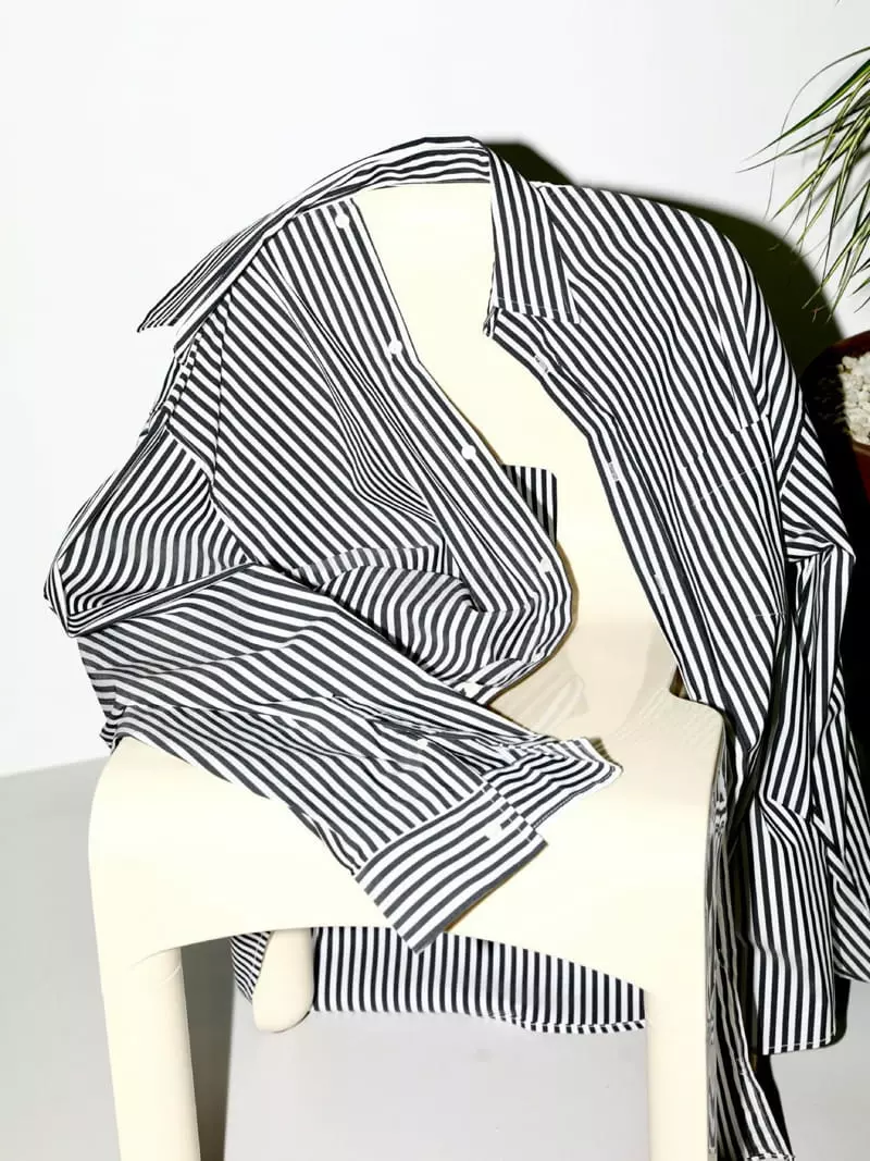 Paper Moon - Korean Women Fashion - #womensfashion - Twist Color Poplin Shirt - 6