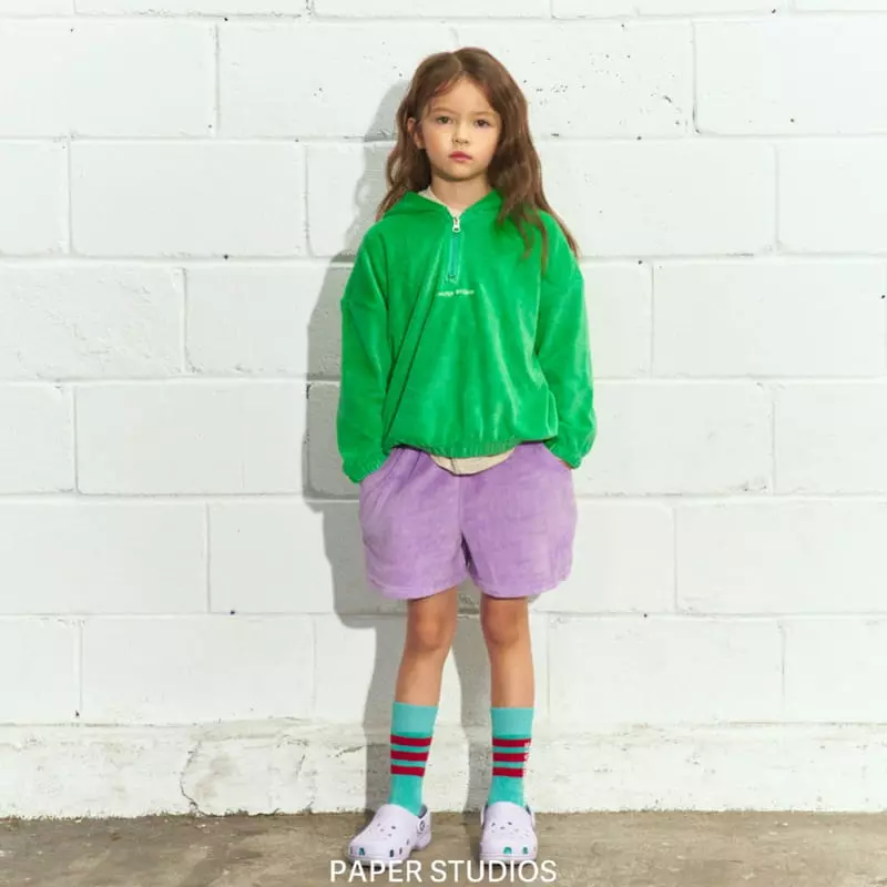 Paper Studios - Korean Children Fashion - #stylishchildhood - Velvet Shorts - 4