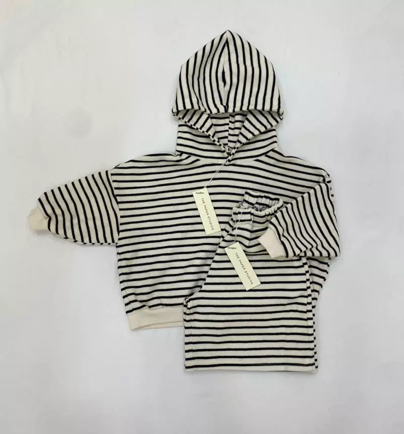 Paper Studios - Korean Children Fashion - #childofig - Knit Stripes Hoody - 6