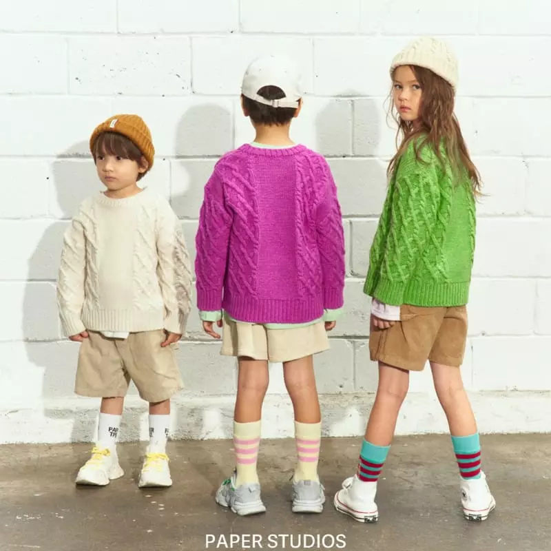 Paper Studios - Korean Children Fashion - #designkidswear - Uz Twist Knit Tee - 2