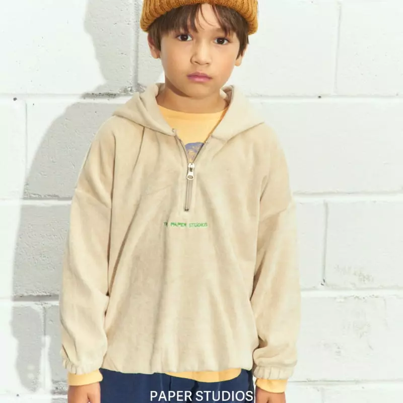 Paper Studios - Korean Children Fashion - #kidsshorts - Velvet Hooody - 10