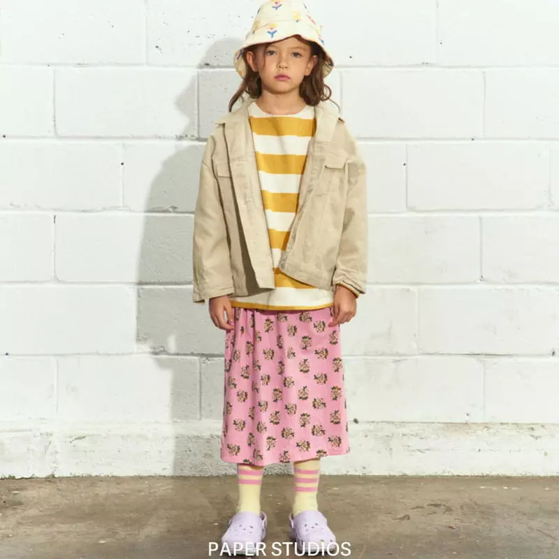 Paper Studios - Korean Children Fashion - #kidsshorts - Stripes Rib Tee - 5