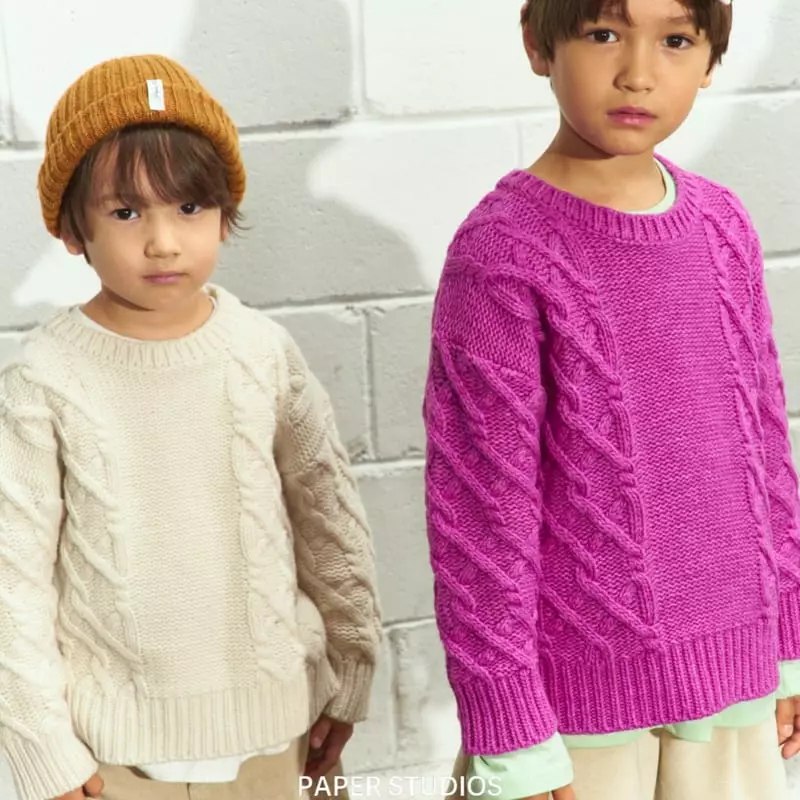 Paper Studios - Korean Children Fashion - #kidsshorts - Uz Twist Knit Tee - 5