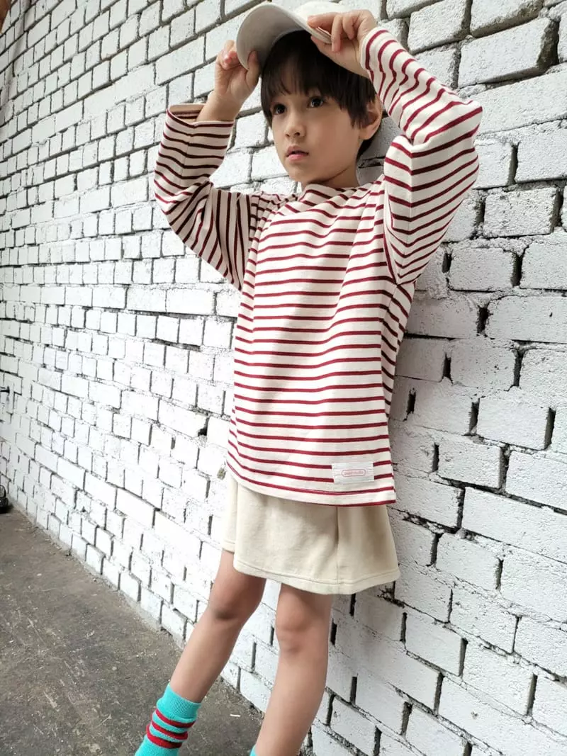 Paper Studios - Korean Children Fashion - #kidsshorts - 10 Stripes Tee - 4