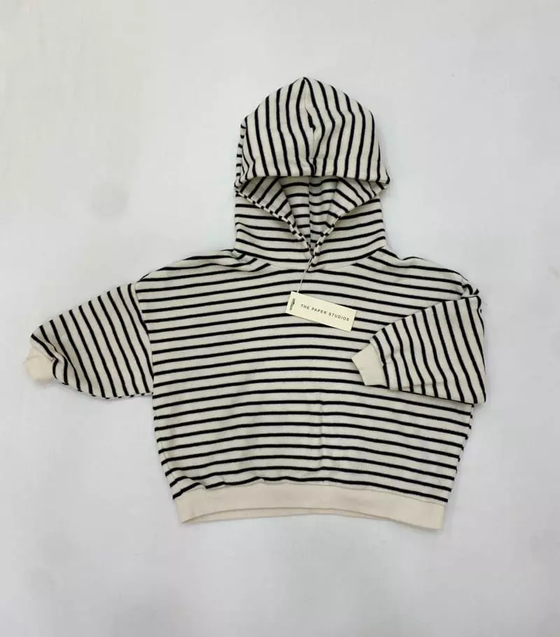 Paper Studios - Korean Children Fashion - #littlefashionista - Knit Stripes Hoody - 2