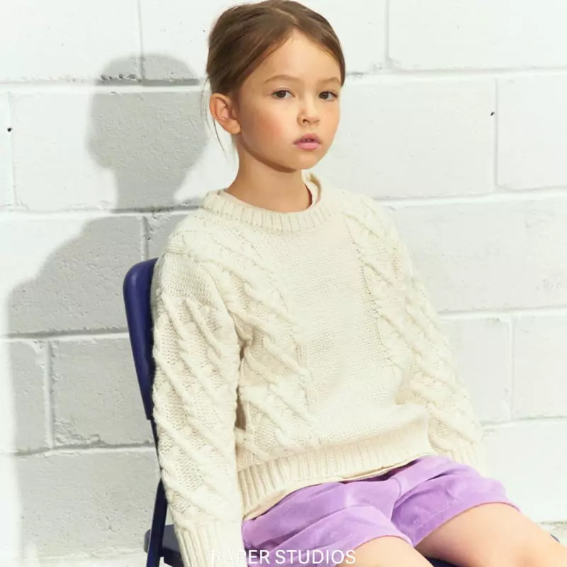 Paper Studios - Korean Children Fashion - #magicofchildhood - Uz Twist Knit Tee - 10