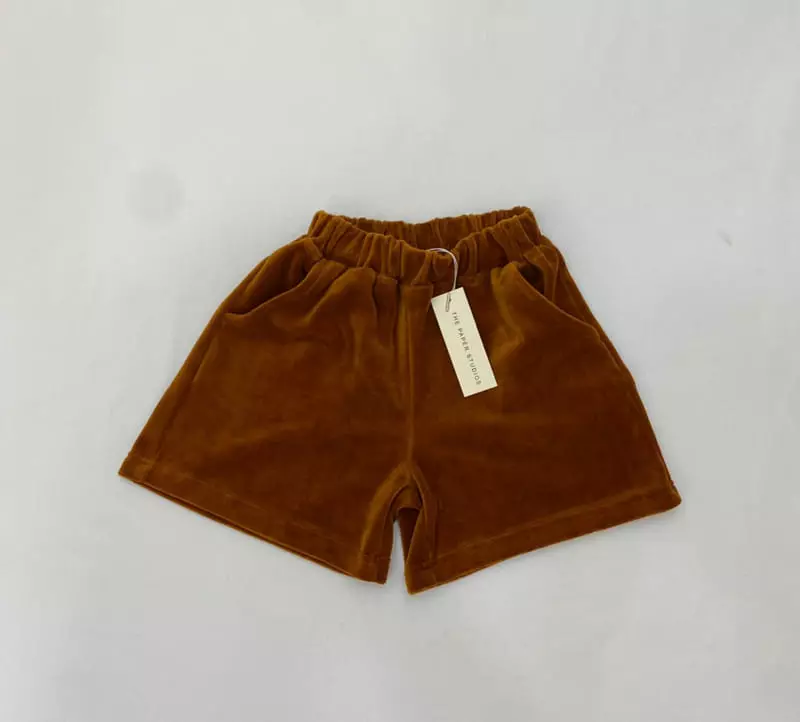 Paper Studios - Korean Children Fashion - #todddlerfashion - Velvet Shorts
