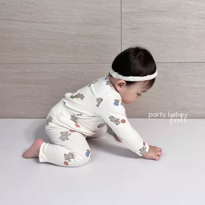 Party Kids - Korean Baby Fashion - #onlinebabyshop - Balloon Bear Easywear - 4