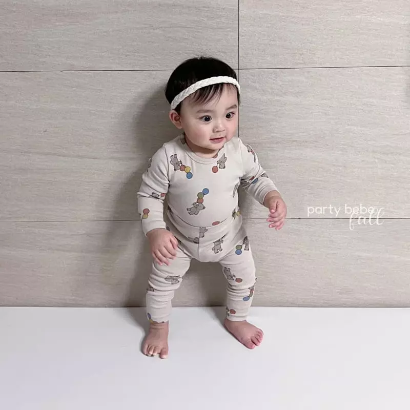 Party Kids - Korean Baby Fashion - #babyclothing - Balloon Bear Easywear - 7
