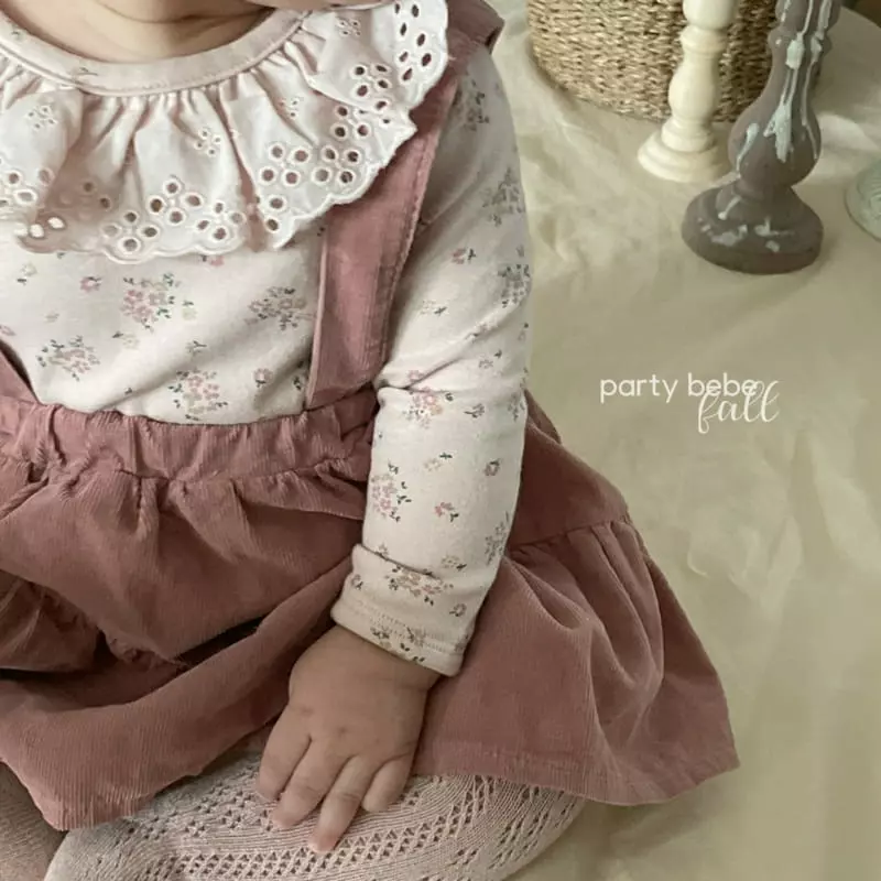 Party Kids - Korean Baby Fashion - #babyboutiqueclothing - Rose Dungarees Skirt - 4