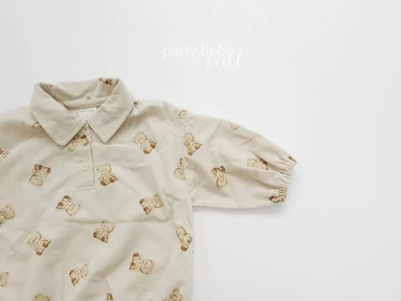 Party Kids - Korean Baby Fashion - #babyfashion - Bear Bodysuit - 7
