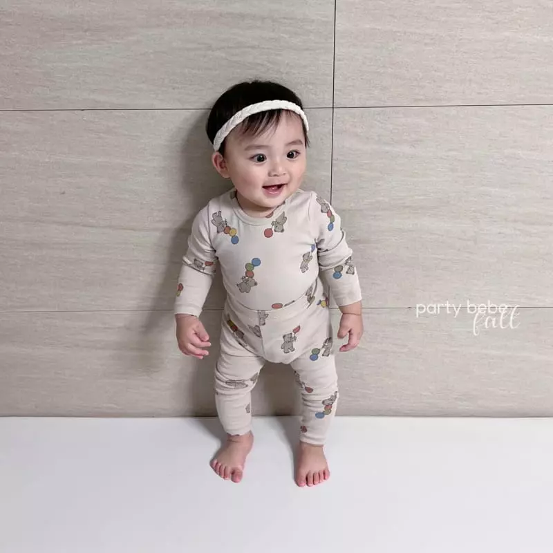 Party Kids - Korean Baby Fashion - #babyfashion - Balloon Bear Easywear - 8