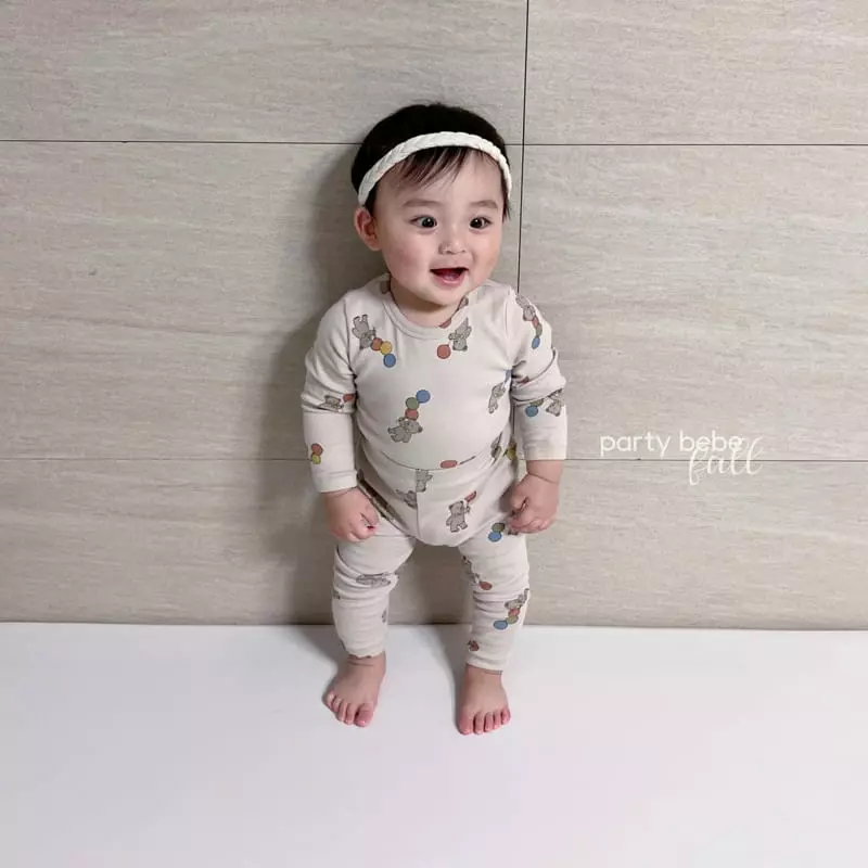 Party Kids - Korean Baby Fashion - #babyfever - Balloon Bear Easywear - 9