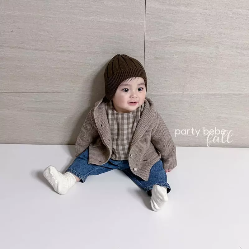 Party Kids - Korean Baby Fashion - #babyfever - Bear Waffle Hoody - 3