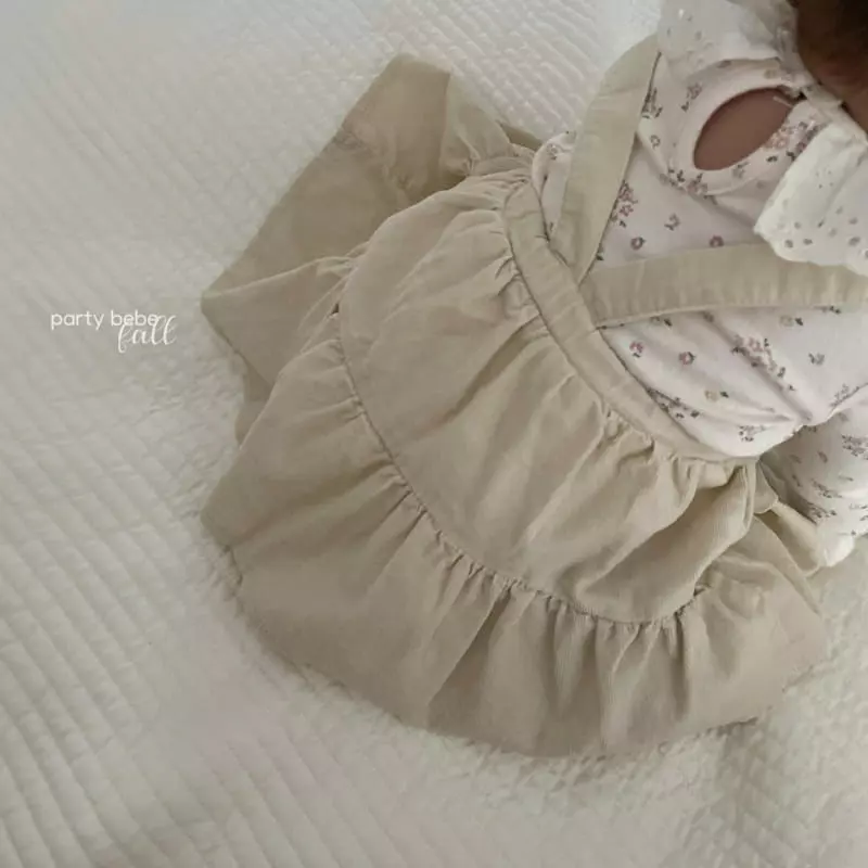 Party Kids - Korean Baby Fashion - #babygirlfashion - Rose Dungarees Skirt - 7