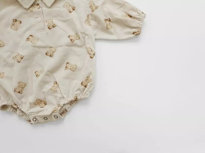 Party Kids - Korean Baby Fashion - #babylifestyle - Bear Bodysuit - 10