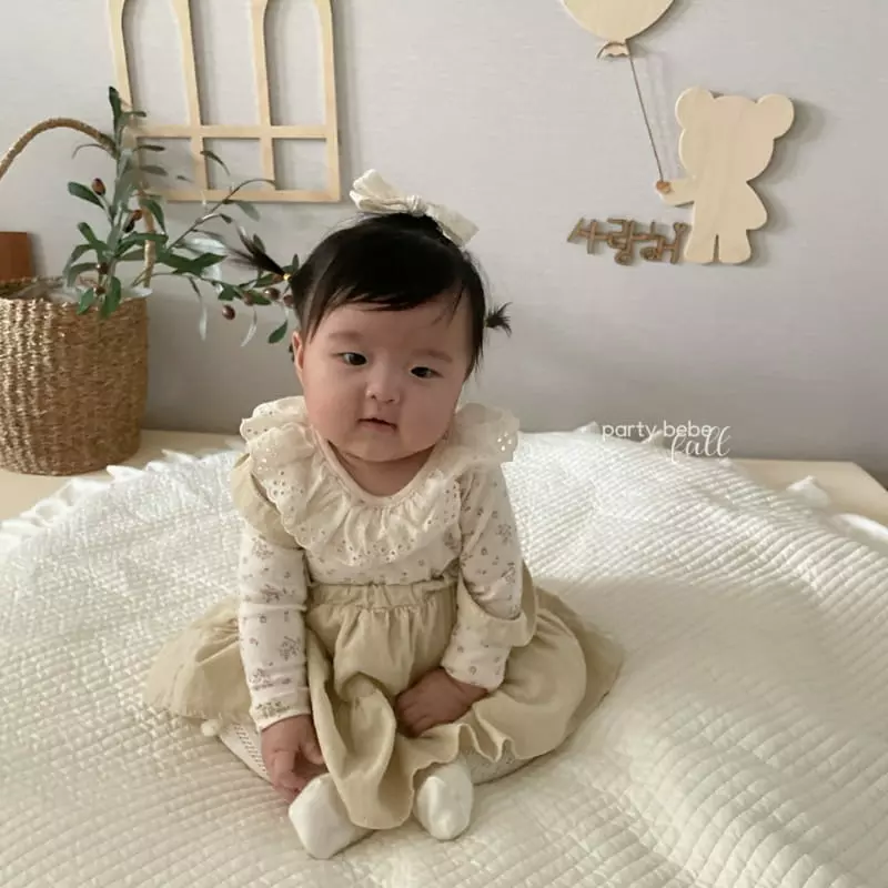 Party Kids - Korean Baby Fashion - #babylifestyle - Rose Dungarees Skirt - 8