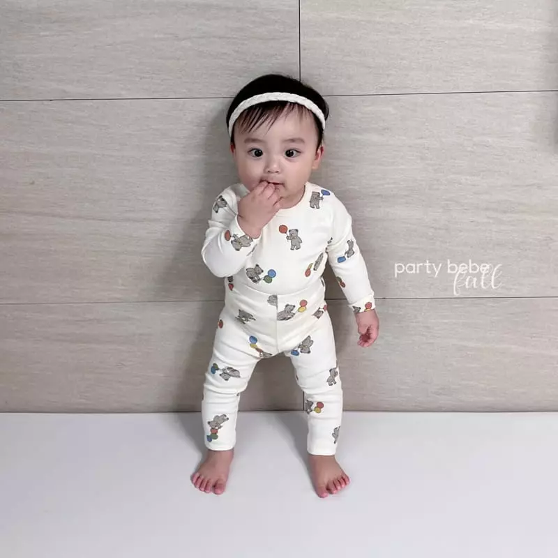 Party Kids - Korean Baby Fashion - #babyoninstagram - Balloon Bear Easywear - 12