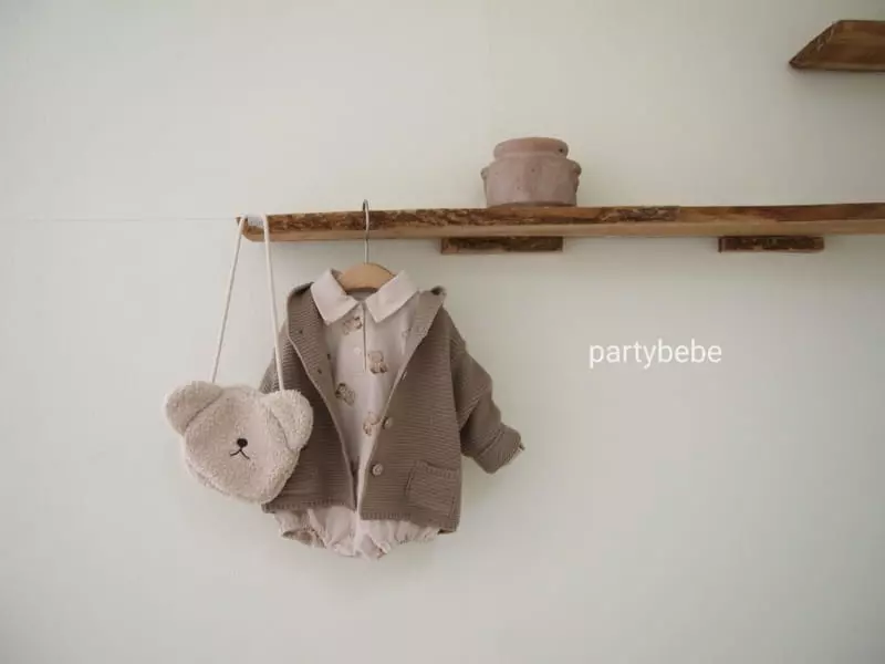 Party Kids - Korean Baby Fashion - #babyootd - Bear Bodysuit - 12