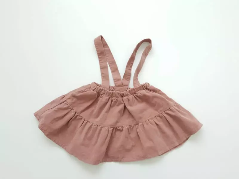 Party Kids - Korean Baby Fashion - #babyoutfit - Rose Dungarees Skirt - 12