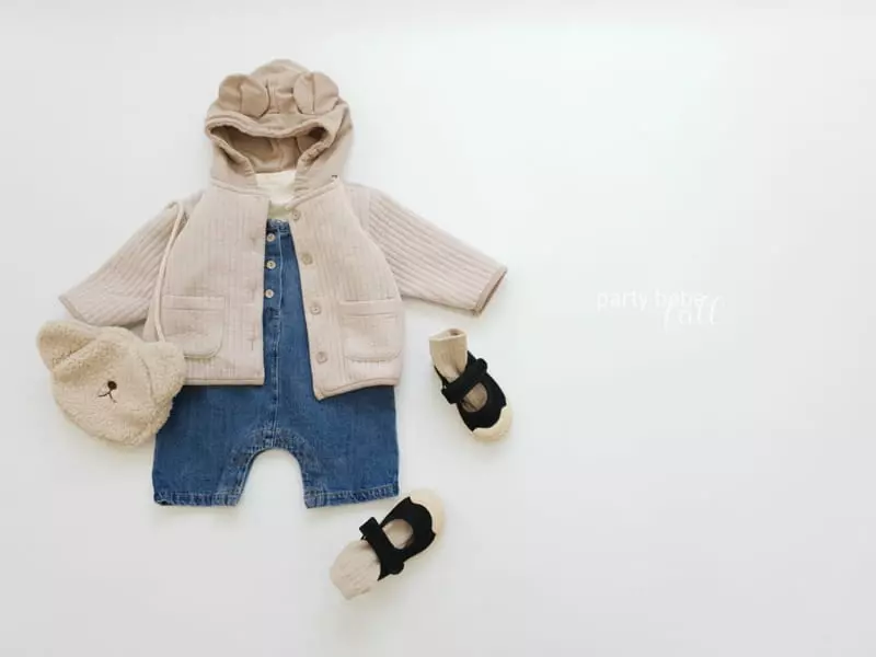 Party Kids - Korean Baby Fashion - #babywear - Quilt Bear Jumper - 2