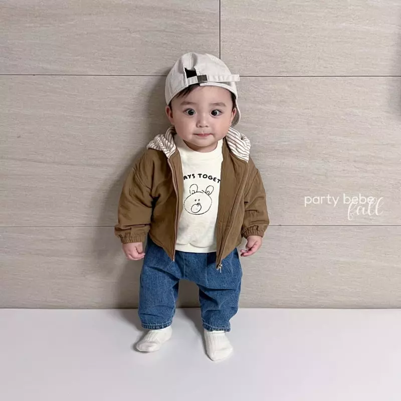 Party Kids - Korean Baby Fashion - #onlinebabyboutique - Bear Hood Jumper - 2