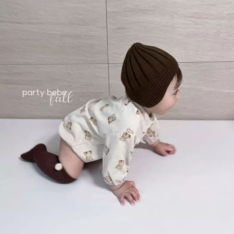 Party Kids - Korean Baby Fashion - #onlinebabyshop - Bear Bodysuit - 2