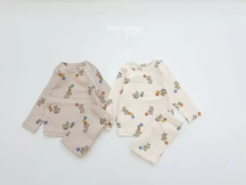 Party Kids - Korean Baby Fashion - #onlinebabyshop - Balloon Bear Easywear - 3