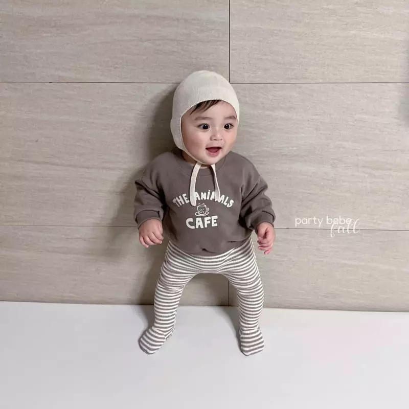 Party Kids - Korean Baby Fashion - #onlinebabyshop - Rib Foot Leggings - 2