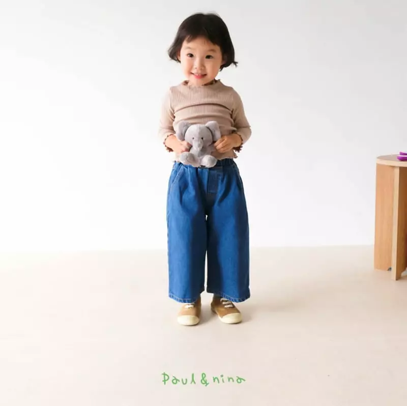 Paul & Nina - Korean Children Fashion - #fashionkids - Wide Pintuck Jeans