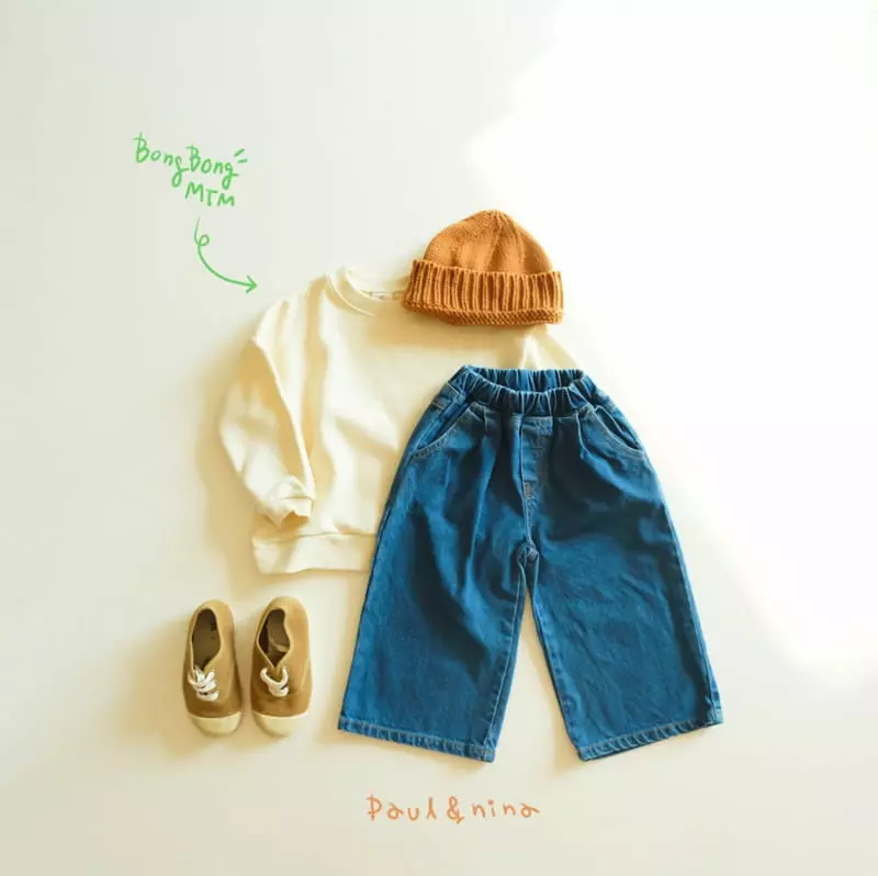Paul & Nina - Korean Children Fashion - #kidsstore - Wide Pintuck Jeans - 3