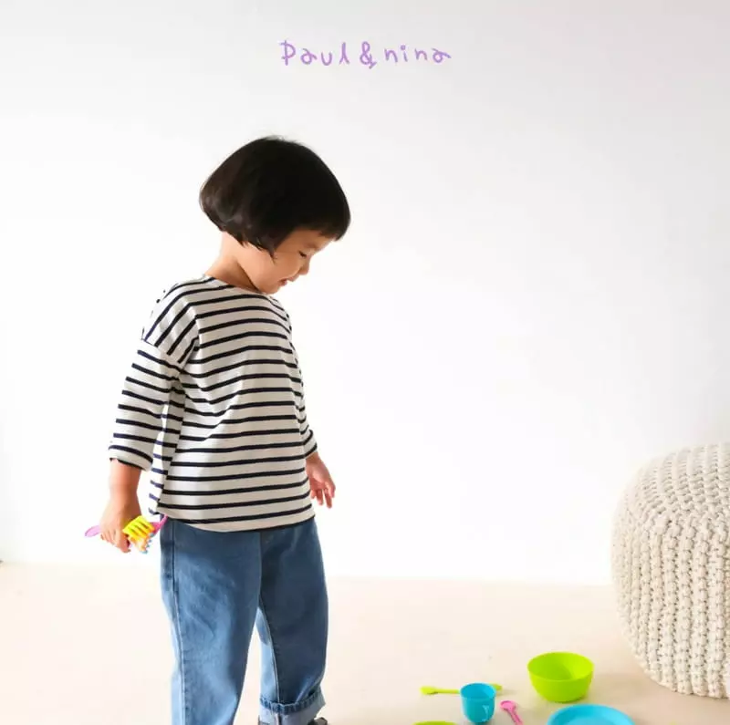 Paul & Nina - Korean Children Fashion - #littlefashionista - Pretty Stripes Tee - 2