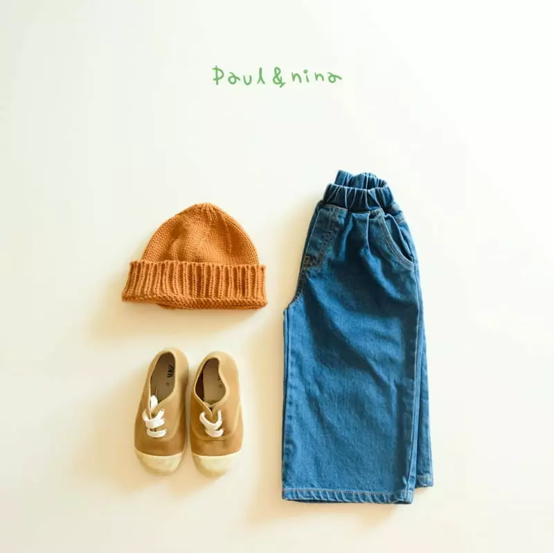 Paul & Nina - Korean Children Fashion - #littlefashionista - Wide Pintuck Jeans - 6