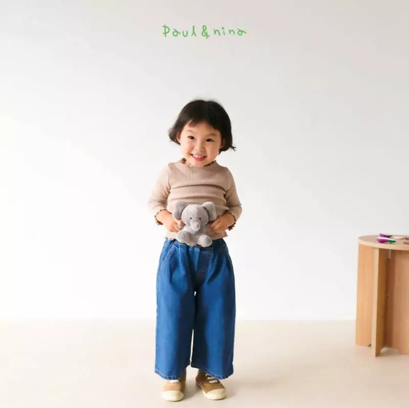 Paul & Nina - Korean Children Fashion - #magicofchildhood - Wide Pintuck Jeans - 7
