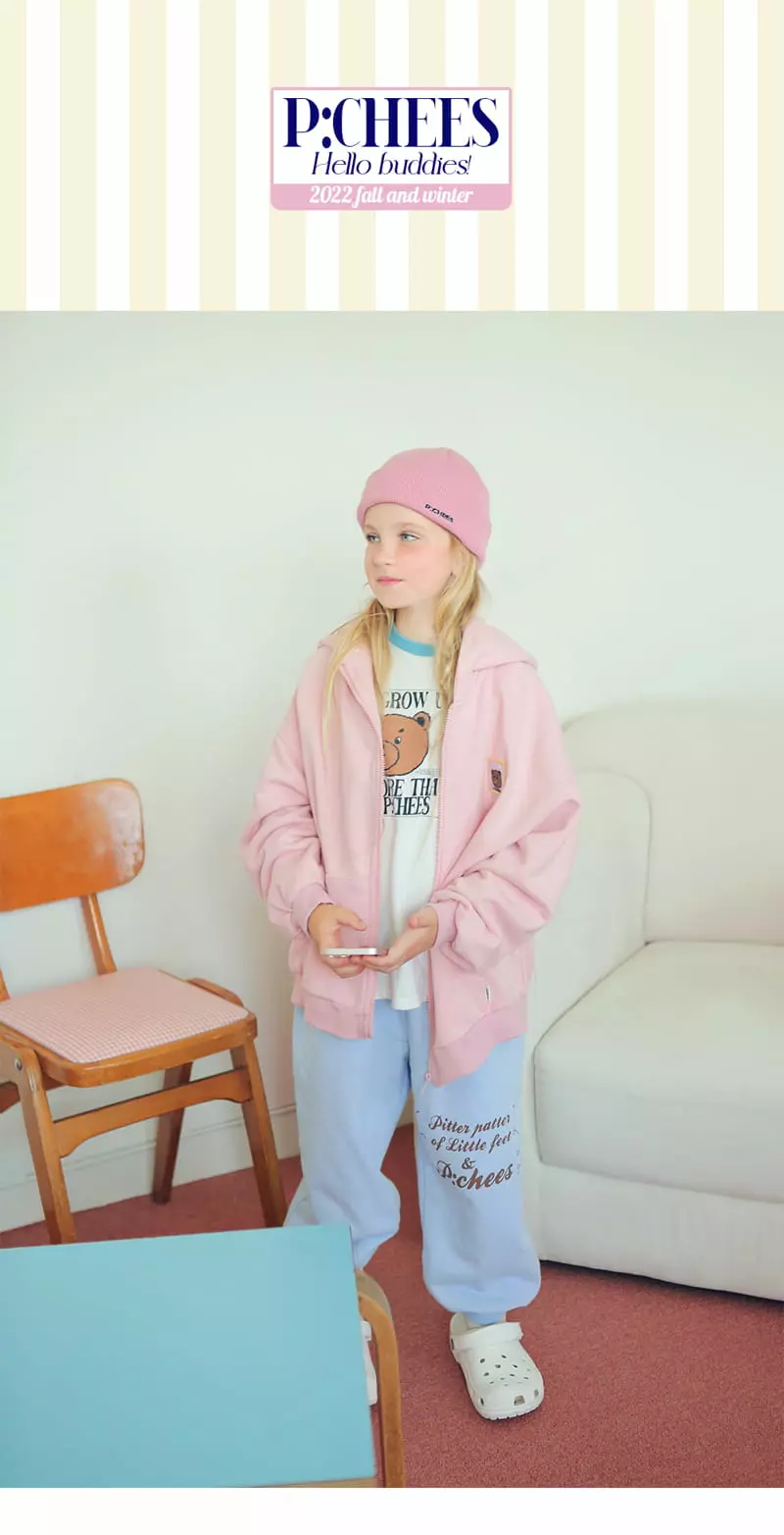 Peach-Cream - Korean Junior Fashion - #childofig - Luri Hoody Zip-up