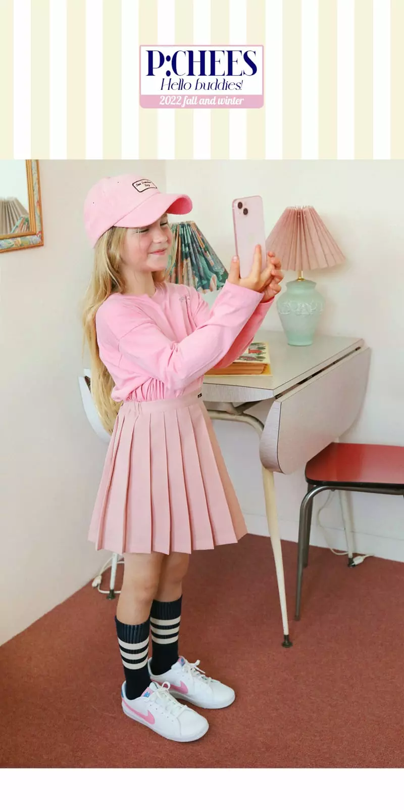 Peach-Cream - Korean Junior Fashion - #childrensboutique - Pale Skirt