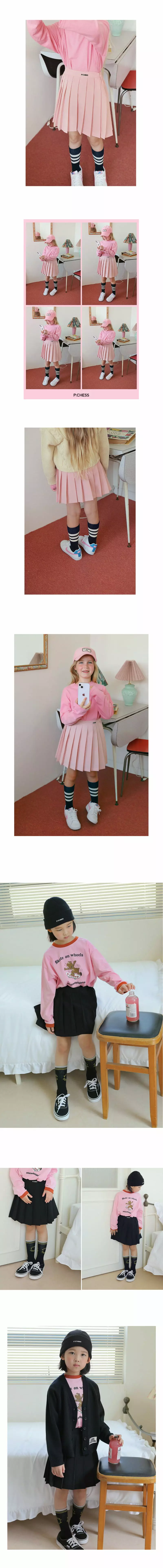 Peach-Cream - Korean Junior Fashion - #designkidswear - Pale Skirt - 2