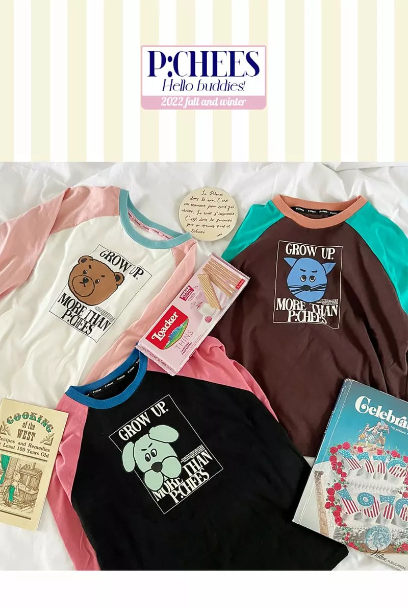 Peach-Cream - Korean Junior Fashion - #discoveringself - Grow Up Tee