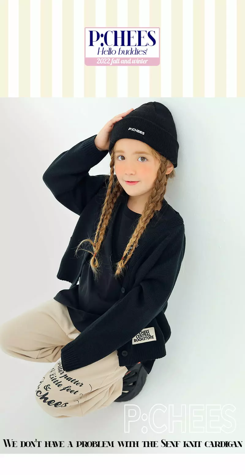 Peach-Cream - Korean Junior Fashion - #kidsshorts - Sanf Knit Cardigan