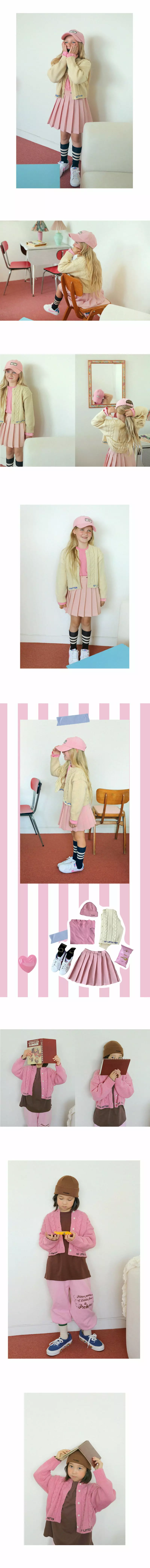 Peach-Cream - Korean Junior Fashion - #kidsstore - Caseu Knit Cardigan - 2