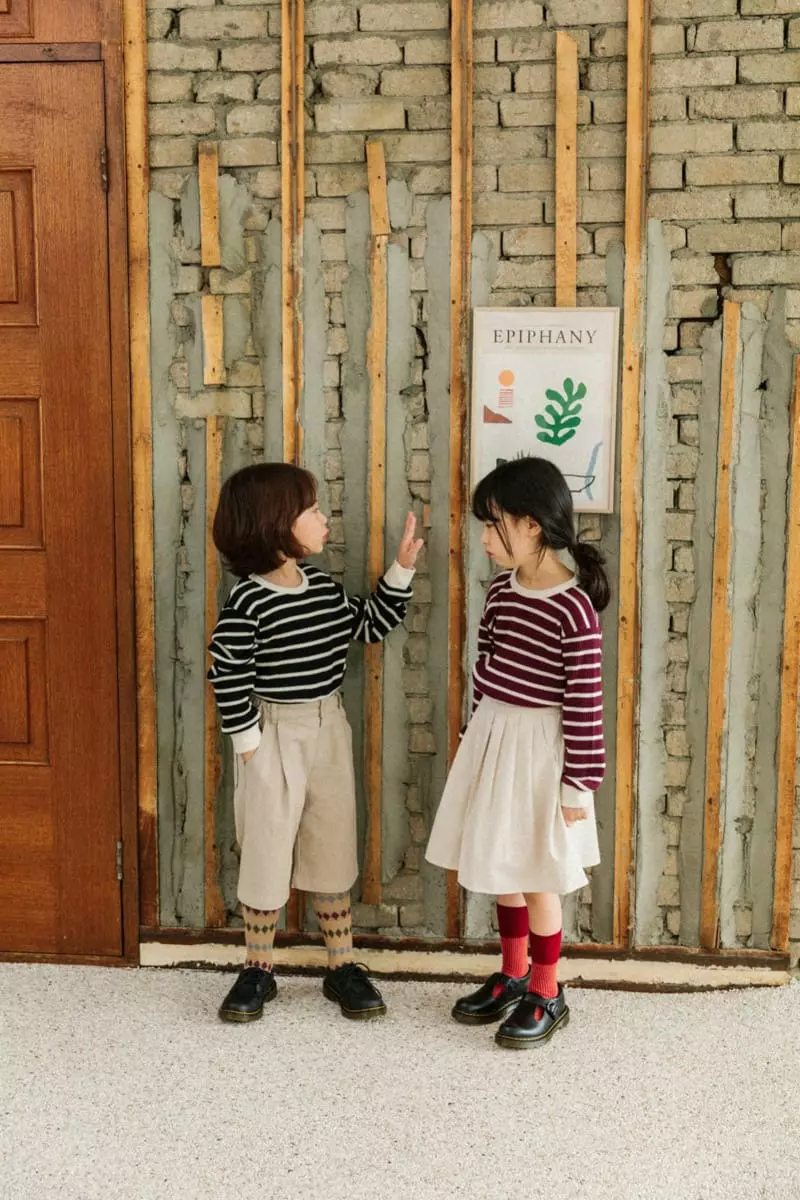 Peanut - Korean Children Fashion - #Kfashion4kids - Block Rib Tee - 12