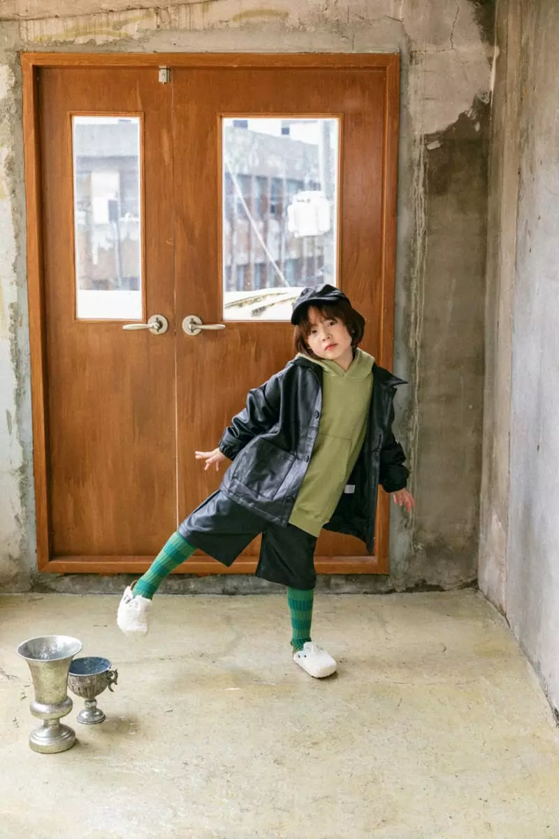 Peanut - Korean Children Fashion - #designkidswear - Over Leather Jacket - 3
