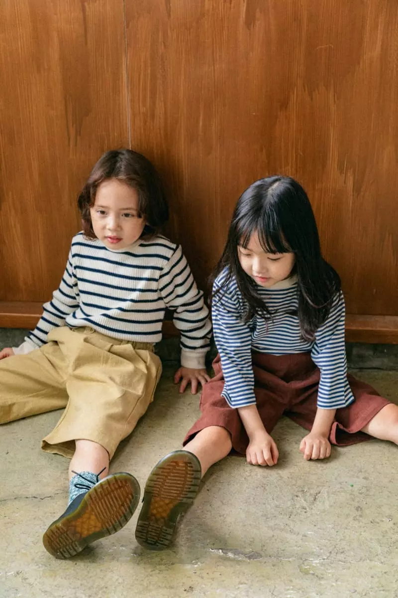 Peanut - Korean Children Fashion - #discoveringself - Block Rib Tee - 7