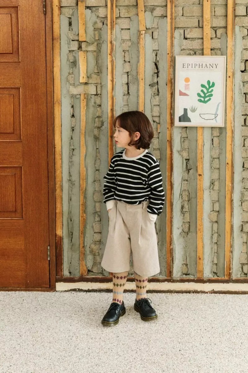Peanut - Korean Children Fashion - #kidsshorts - Block Rib Tee - 9