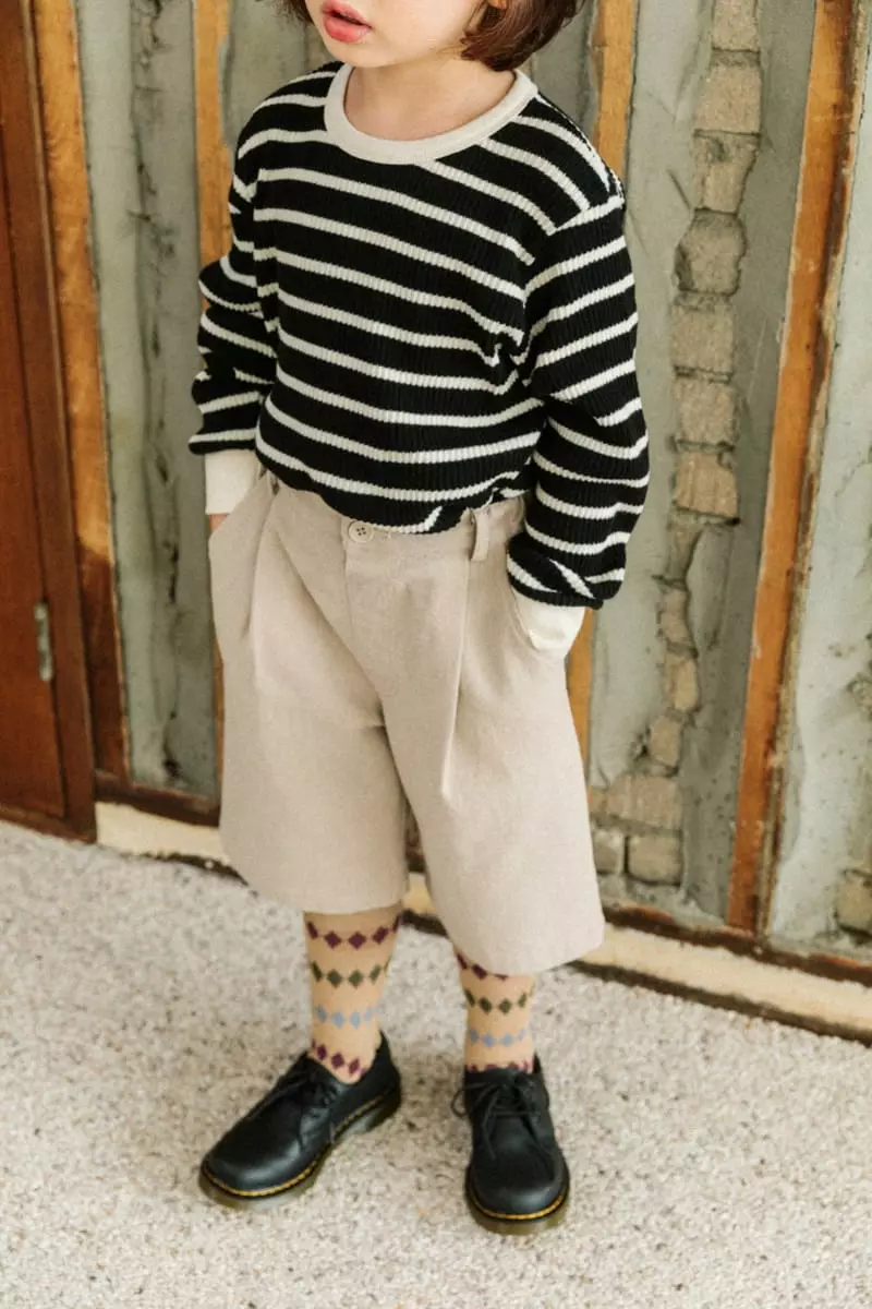 Peanut - Korean Children Fashion - #kidsstore - Block Rib Tee - 10