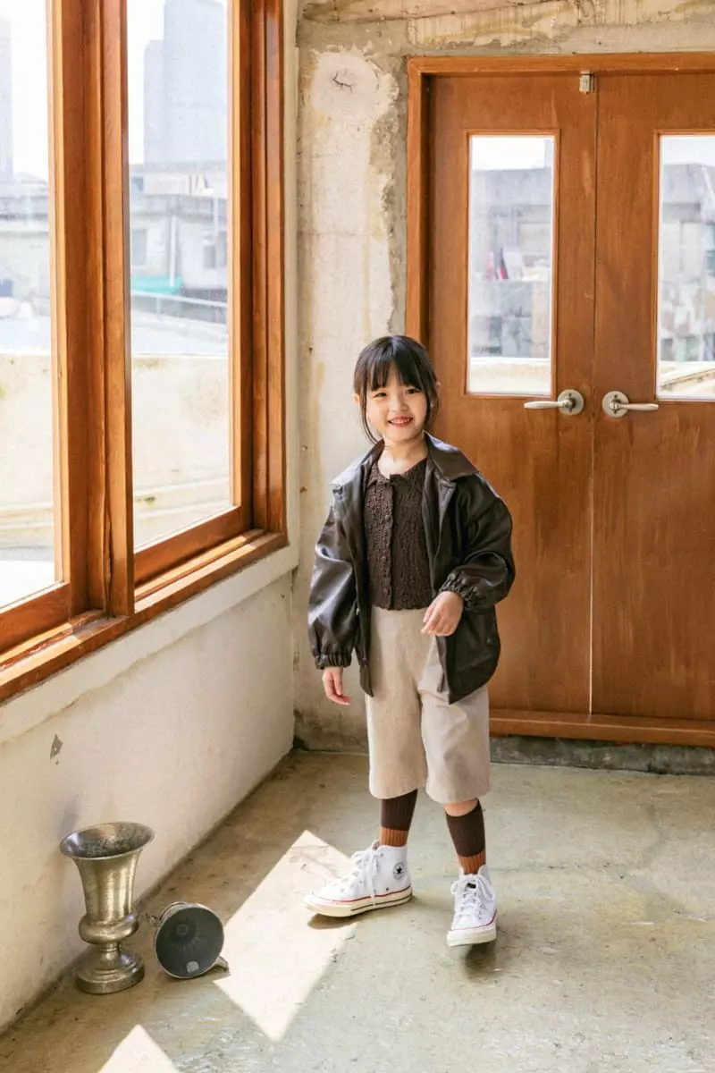 Peanut - Korean Children Fashion - #kidsstore - Over Leather Jacket - 7